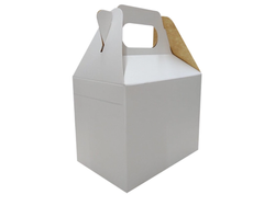 CAJA CARTÓN TIPO CAJITA FELIZ 13 CM. X 9 CM. X 10 CM. BLANCA