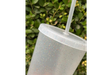 VASO GLITTERS 500CC + TAPA + SORBETE