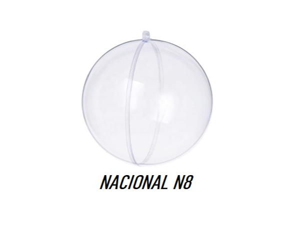 ESFERAS N8 ENCASTRABLE ACRILICA TRANSPARENTE x 1 unidad