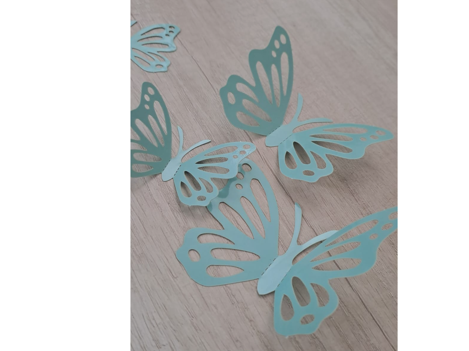 MARIPOSA CALADA  COLOR  VERDE ACUA  12  UNIDADES