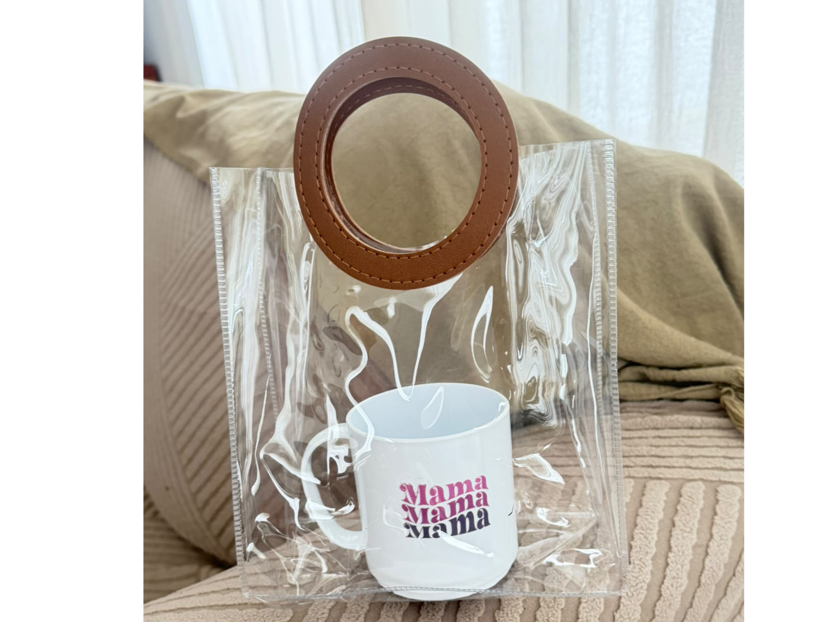 TAZA+ STIKERS MAMA + BOLSA PVC CIRCULO CUERINA