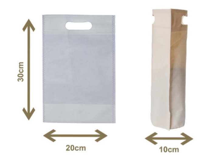 BOLSA 20x30 DE FRISELINA ECOLOGICA LISA BLANCA  X UNIDAD