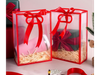 BOLSA P/ REGALOS PVC IMPORTADAS BORDE ROJO