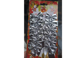 MOÑO ARMADO PLATEADO METALIZADO X 12 UNIDADES