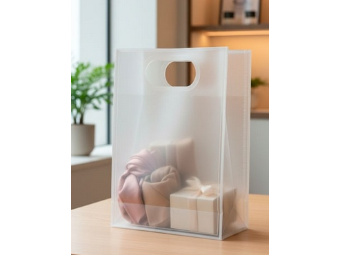 BOLSA P/ REGALOS  PVC IMPORTADAS BORDE BLANCO