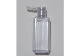 ENVASE PVC RECTANGULAR 60 CC. CON TAPA FLIP TOP