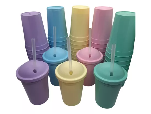 30 VASOS MILK PASTELES SURTIDOS