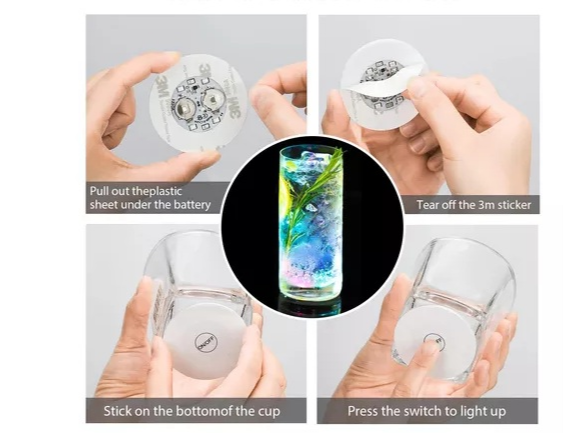 DISPOSITIVO LUMINOSO POSA VASO - 6 CM DIAMETRO