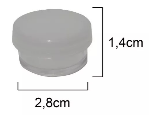 TUBO ACRILICO CON TAPA A PRESION CHATO