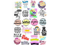 STICKERS - FRASES MOTIVADORAS - Resistentes