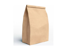 50 BOLSAS PAPEL KRAFT LISAS 20 X 30 X 11cm CON FUELLE