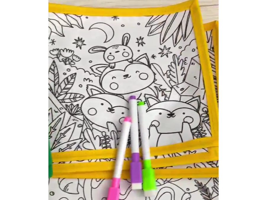 MANTELITO  HULE PARA COLOREAR