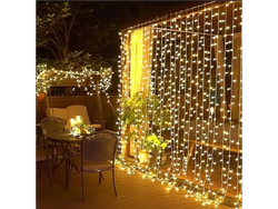 CORTINAS LED 3 METROS X 2 METROS 192 LUCES **CALIDA *** CON ENCHUFE 220 W