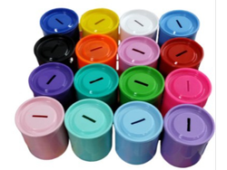 ALCANCIA PLASTICA CON TAPA DESMONTABLE 425 CC. Y 10 CM. DE ALTO