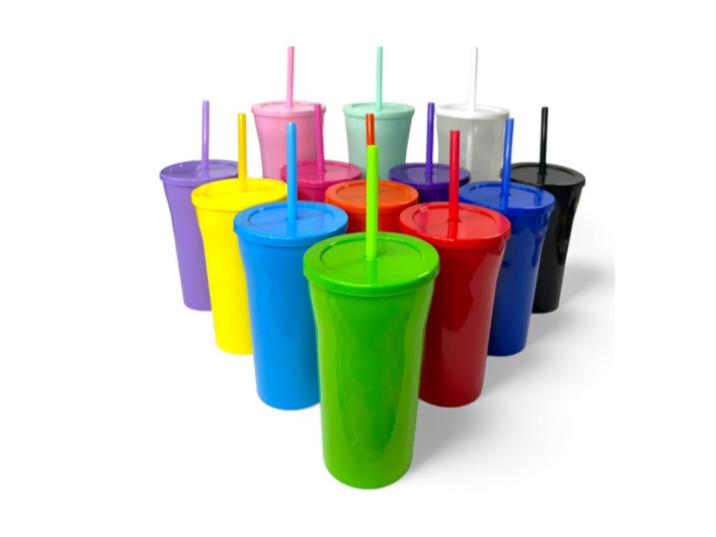 VASOS MAX - C/TAPA Y SORBETE DE COLOR - 400 CC