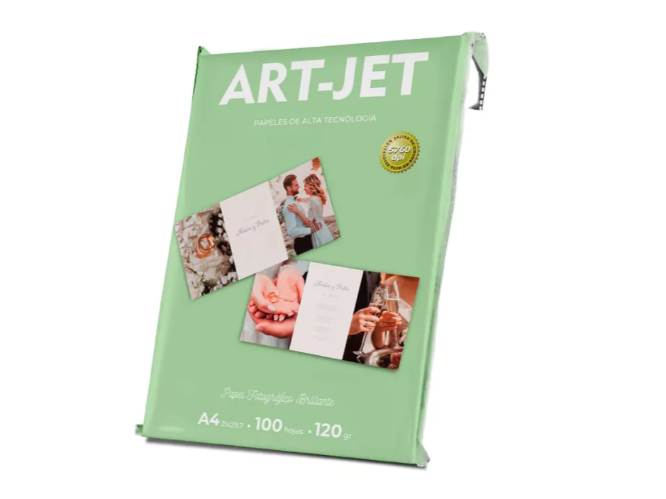 120 GR. PAPEL FOTOGRAFICO A4 ARTJET x 100 hojas de Insumos para el Emprendedor
