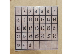 SELLO DE CALENDARIO CON MARCO - MADERA Y GOMA 6CM*6CM