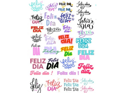 STICKERS - FELIZ DIA - Resistentes