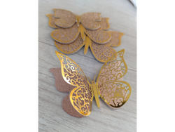 ADORNO MARIPOSA DOBLES 3D X 6 UNIDADES