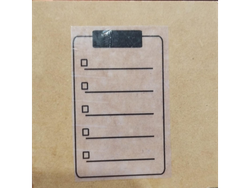 SELLO HOJA DE NOTAS CON ITEMS - 6,5CM * 4CM