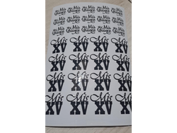 STICKERS - 15 AÑOS - TODO NEGRO