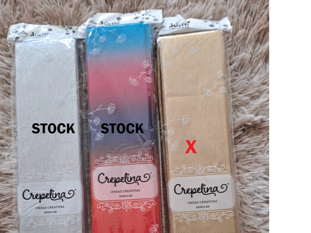 PAPEL CREPE *ESPECIALES* -  10 HOJAS  DE 50 x 70 cm -CREPELINA