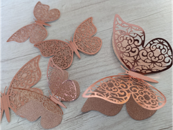 ADORNO MARIPOSA DOBLES 3D X 6 UNIDADES