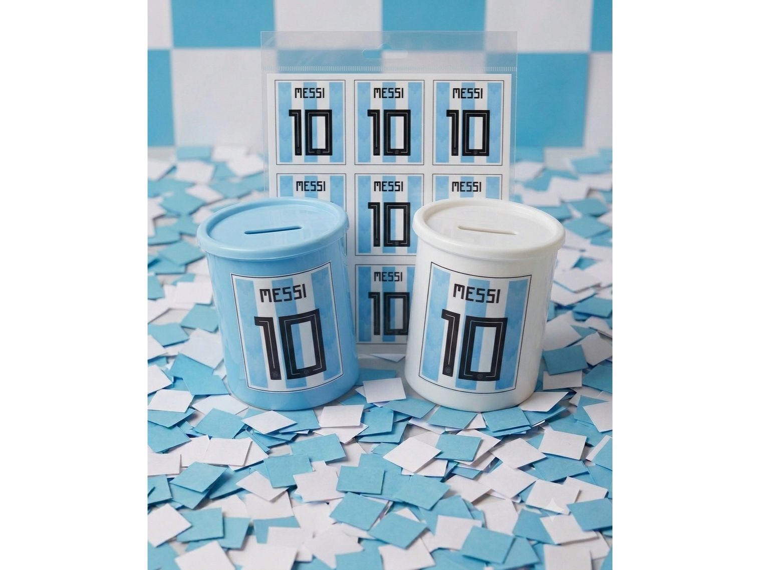 20 ALCANCIA PLASTICA CON STIKERS ARGENTINA