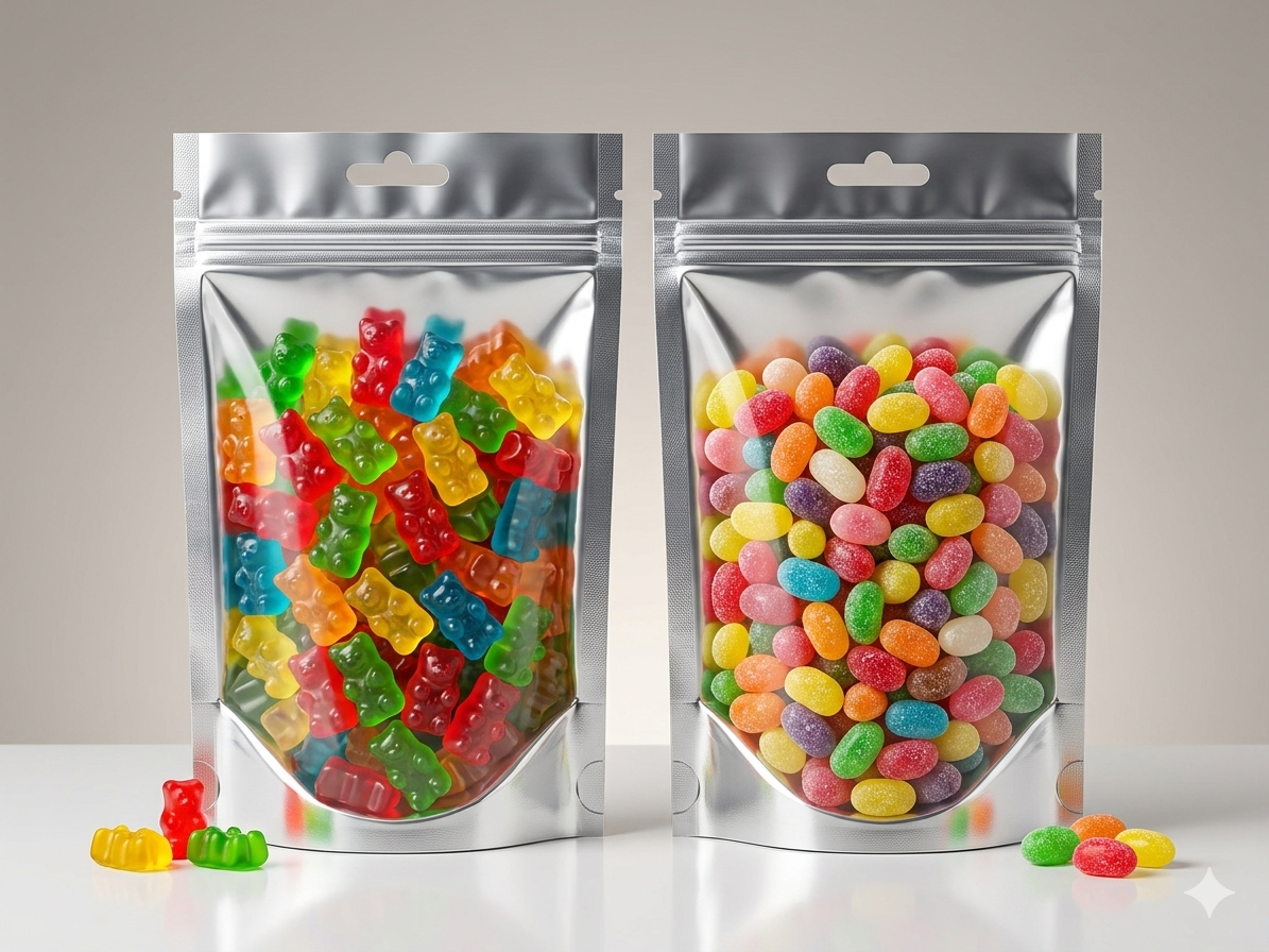 BOLSA DOYPACK FRENTE CRISTAL / REVERSO METALIZADO