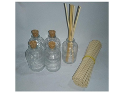FRASCOS DE VIDRIO VIAL CON CORCHO Y 3 VARILLAS 50 CC.