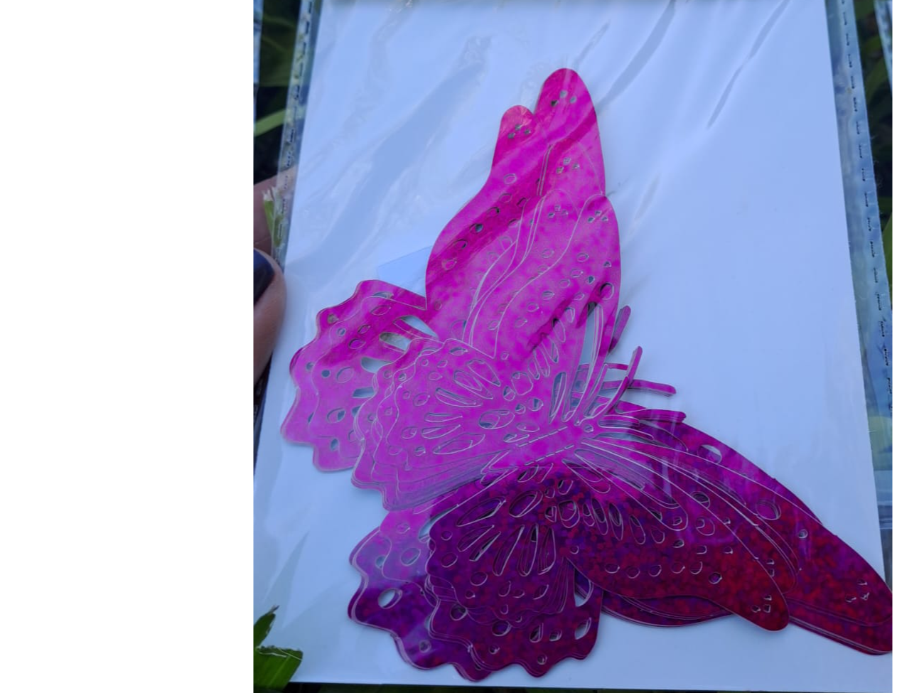 ADORNO MARIPOSA FUCSIA S 3D  X 12 UNIDADES
