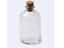 FRASCO DE VIDRIO VIAL CON CORCHO 50 CC.