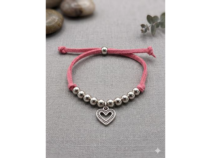 PULSERA CON CORAZON PARA SOUVENIRS