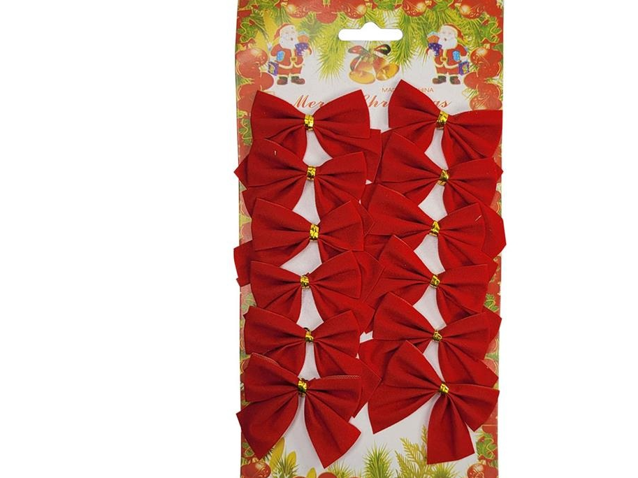 MOÑO ARMADO ROJO TERCIOPELO X 12 UNIDADES