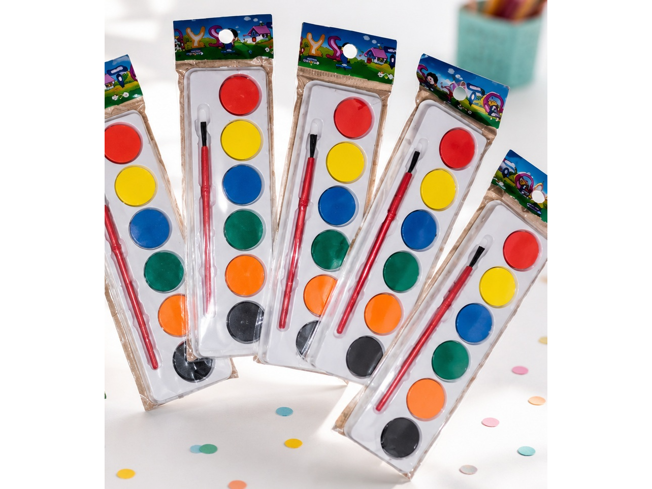 ACUARELAS 6 COLORES C/ PINCEL