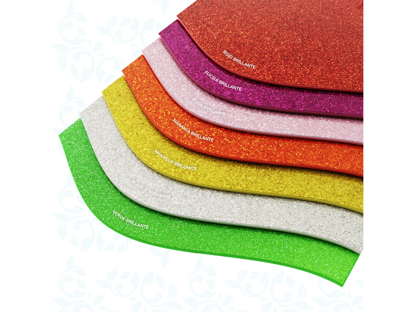 GOMA EVA 30 x 40 CM  -  *GLITTERS * -  1 UNIDAD-  TAMAÑO 30 x 40 cm