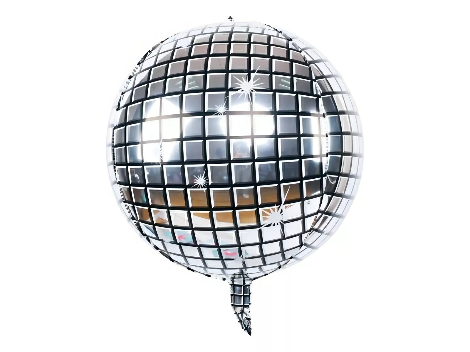 GLOBO ESPEJO BOLICHE 4D BOLICHE PLATA 55 CM - METALIZADO