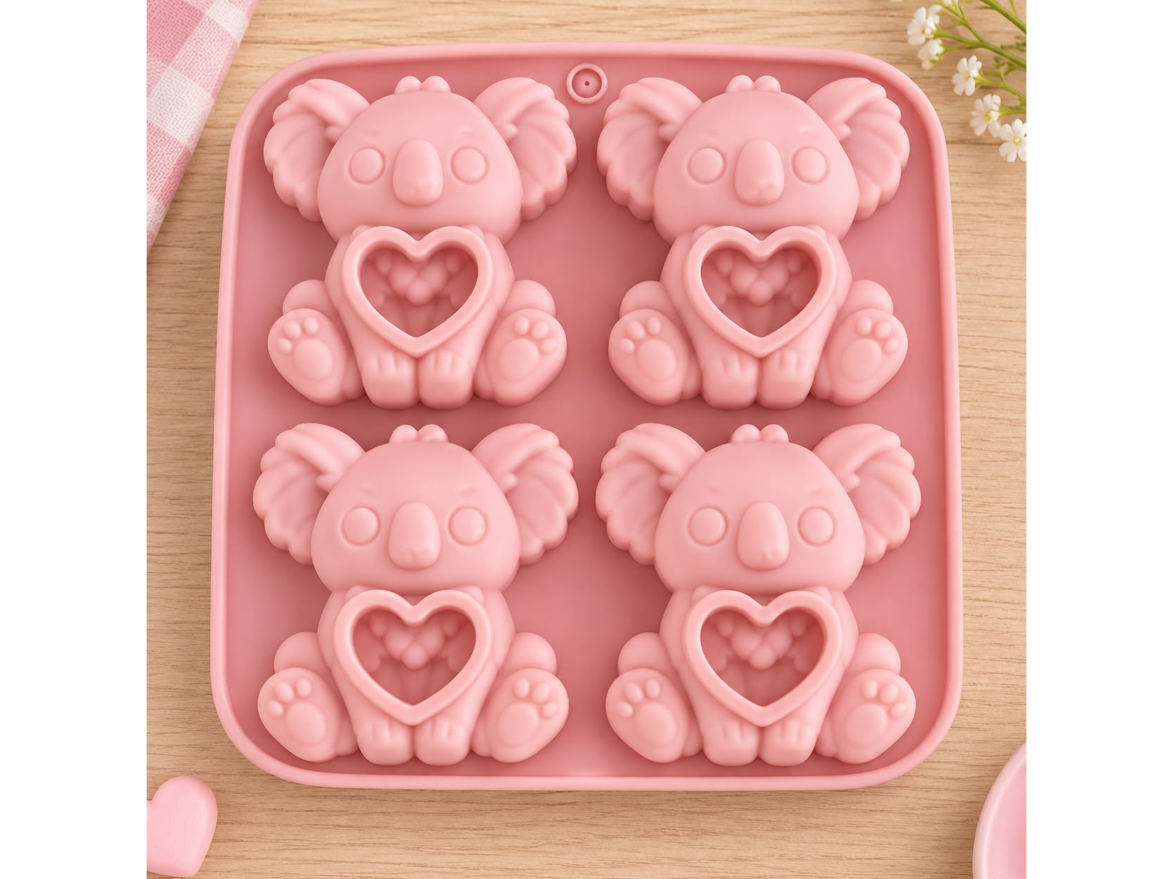 MOLDE KOALA X 4 SILICONA  -   15X13CM