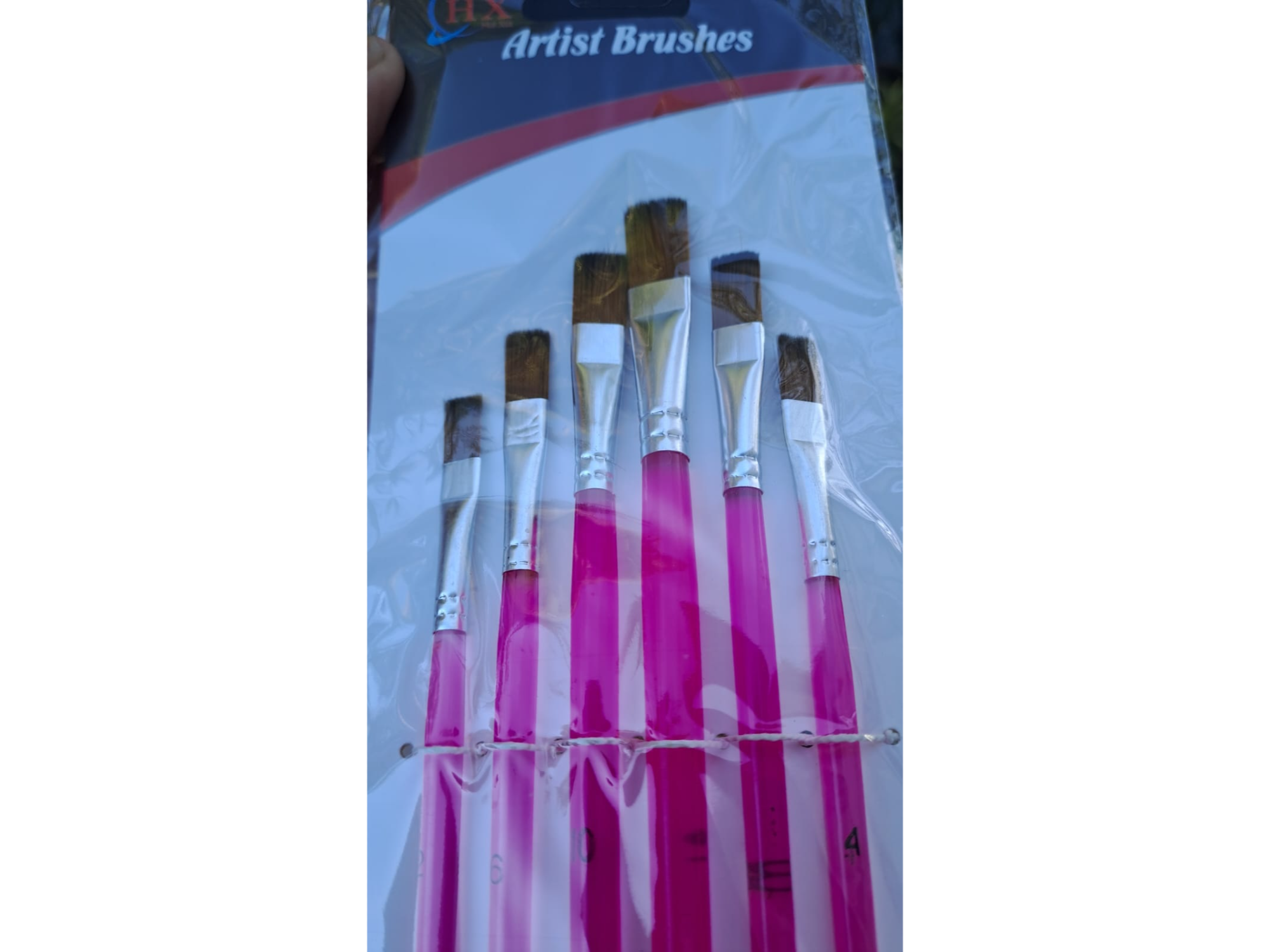 SET DE 6  PINCELES  CHATOS DISTINTAS MEDIDAS