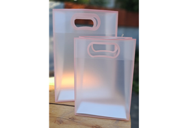 BOLSA P/ REGALOS PVC IMPORTADAS BOLDE ROSA -