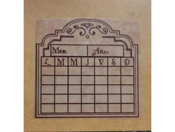 SELLO DE MES Y DÍAS - MADERA Y GOMA 6CM*6CM VINTAGE