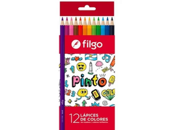 LAPICES DE COLORES 12 UNIDADES LARGOS FILGO