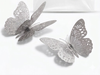 ADORNO MARIPOSA PLATA 3D X 12 UNIDADES