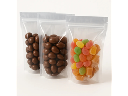 BOLSA DOYPACK TOTALMENTE TRANSPARENTE - 12 x 17.5 cm - CIERRE ZIPPER