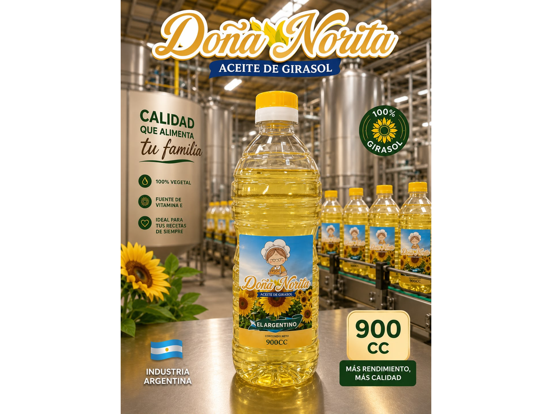 ACEITE GIRASOL 900cc
