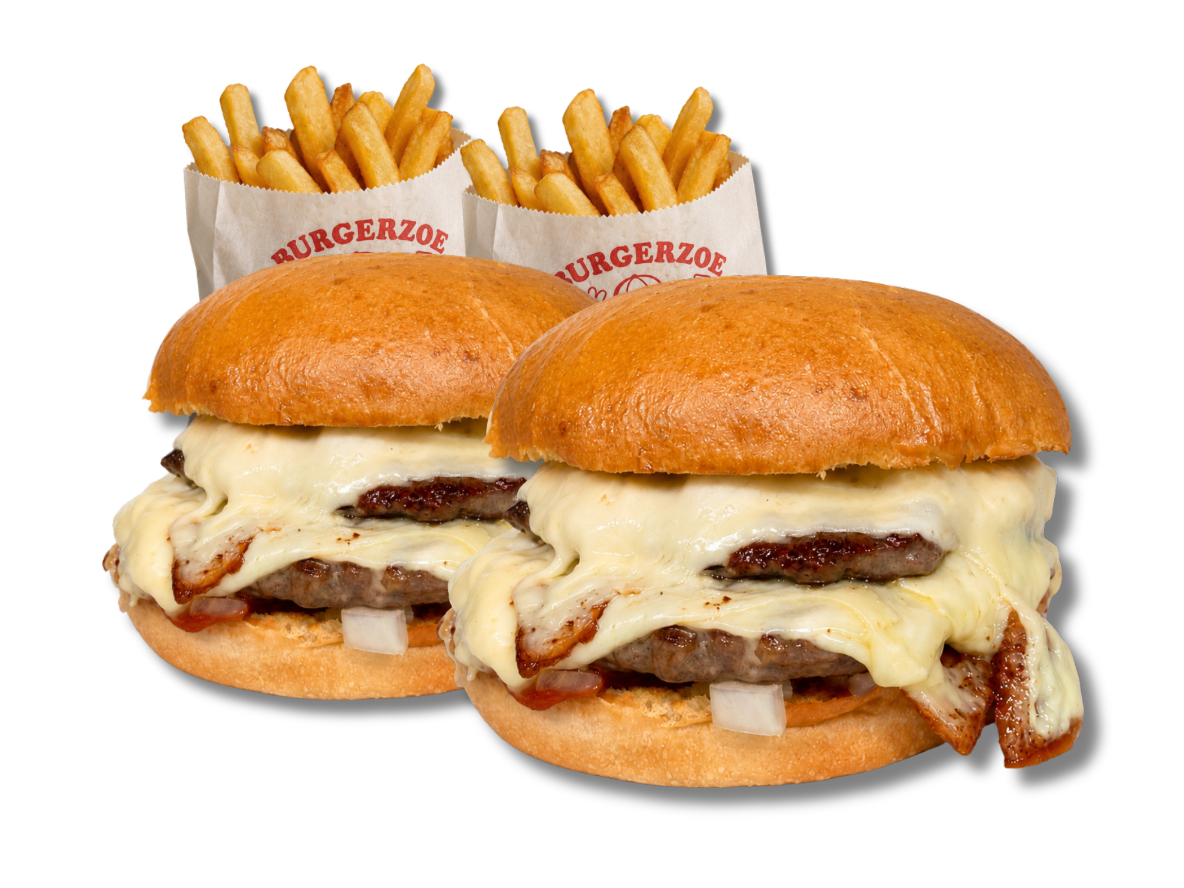 2 Doble Burger Con Papas