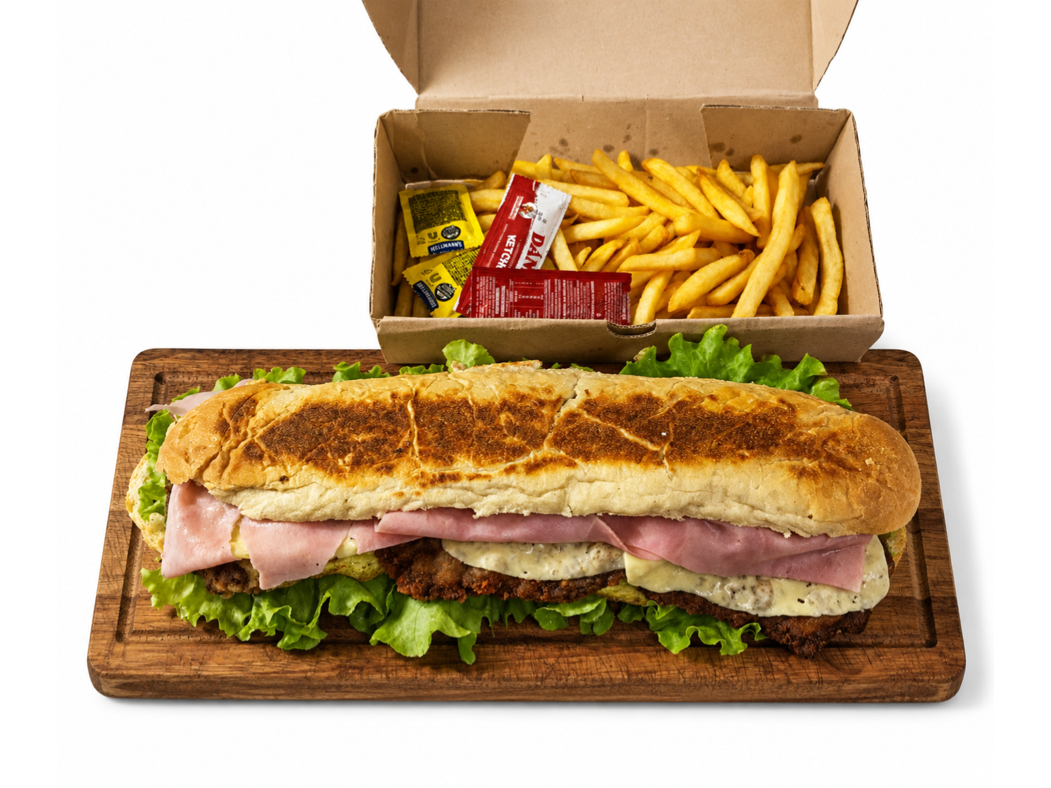PROMO DE SÁNDWICH Y PAPA GRANDE