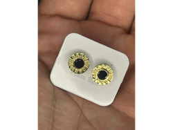 🖤 Aros BVLGARI Redondos Negros – Plata y Oro 18K