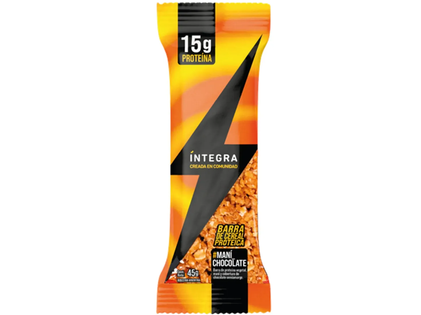 Barrita proteíca maní con chocolate 45g