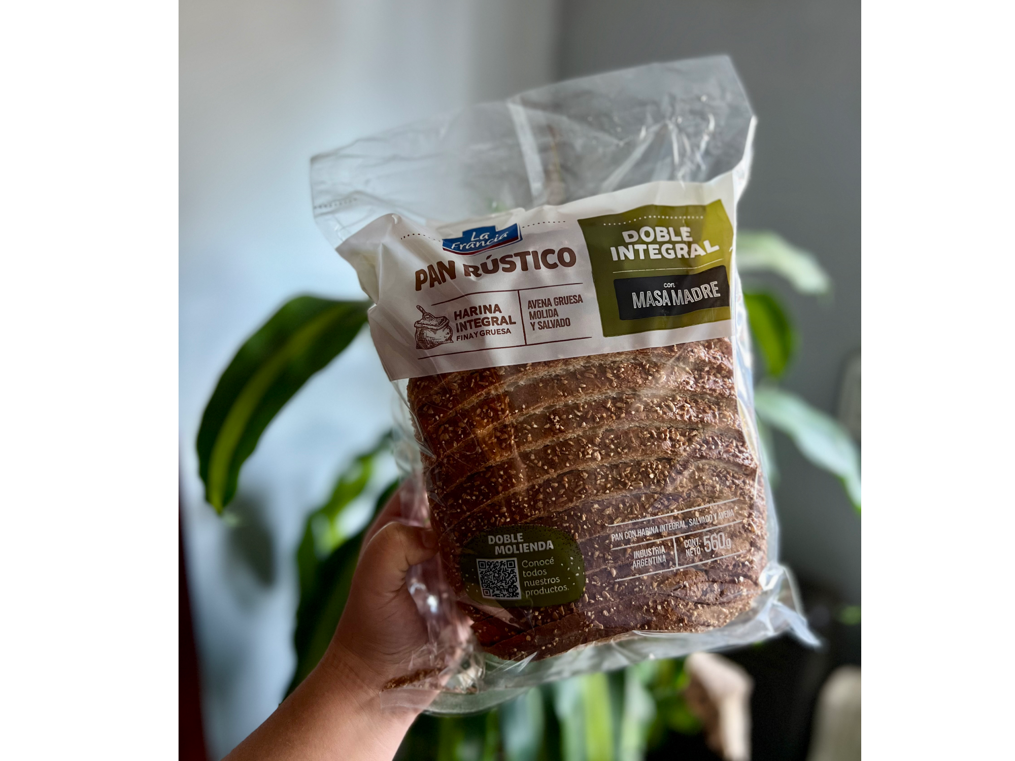 Pan rústico doble integral 560g